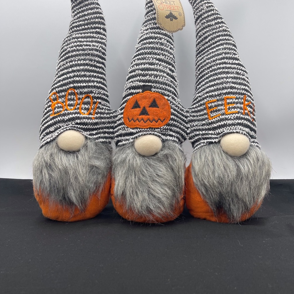 Halloween 🎃 Pumpkin Gnome Trio